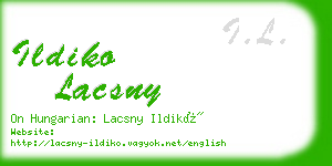 ildiko lacsny business card